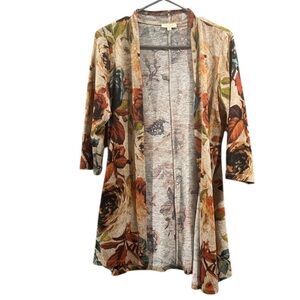 Laura Petite Fall-Themed Cardigan - Size Medium